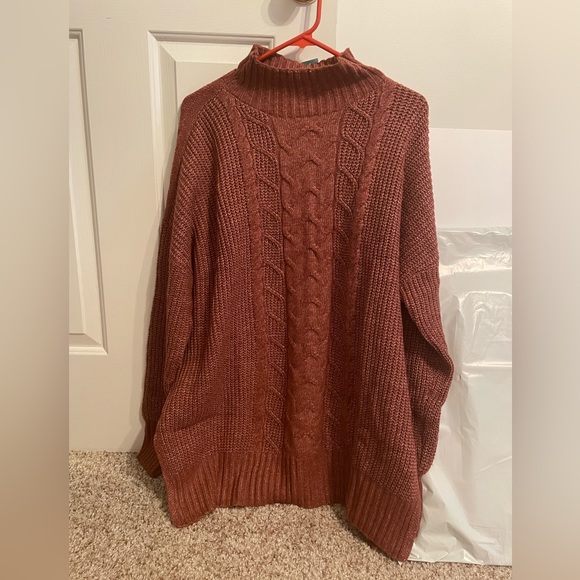 Maurices Sweaters - Cable Neck Rose Sweater